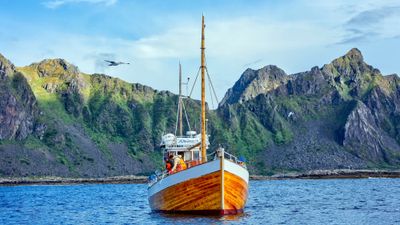 Hurtigruten guests on the Svalbard Express cruise can go fishing on a traditional 39-foot fishing cutter.