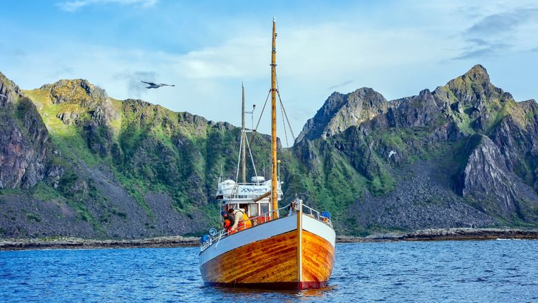 Hurtigruten guests on the Svalbard Express cruise can go fishing on a traditional 39-foot fishing cutter.