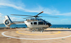 Guests and property owners on Oil Nut Bay in the British Virgin Islands can choose to arrive by helicopter.