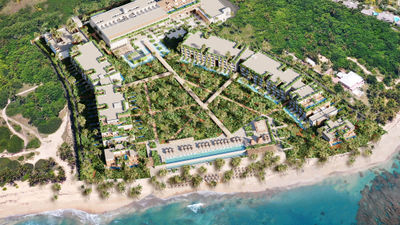 A rendering of the W All-Inclusive Punta Cana, which is set to debut in the Dominican Republic in 2025.
