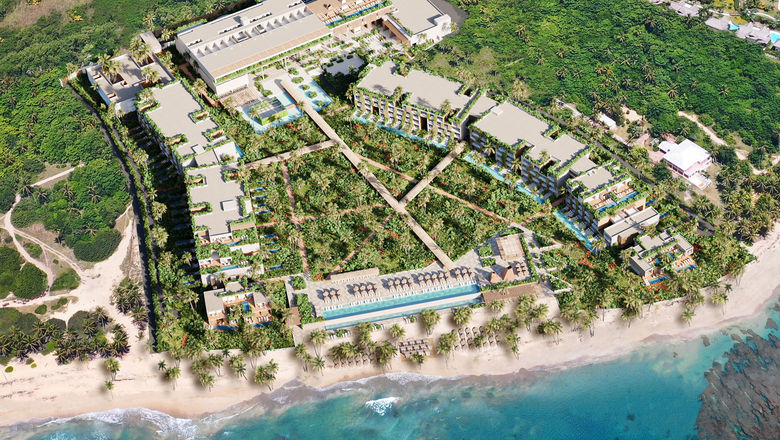 A rendering of the W All-Inclusive Punta Cana, which is set to debut in the Dominican Republic in 2025.