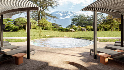 The lodge will overlook Mount Kilimanjaro.