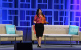 MSC Cruises' Kris Endreson welcomes attendees to breakfast with an update on the cruise line.