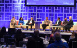 From left: Editor in chief Arnie Weissmann; Black Travel Advisory Board members Denella Ri'chard, Laurence Pinckney, Valerie Dorsey, Stephen Scott and Cory Wallace; and Travel Group president Bob Sullivan.