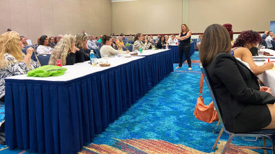 Travel advisors shared recommendations on social media sales strategies during the Think Tank; Mary Pat Sullivan of Northstar Travel Group, center, moderated.