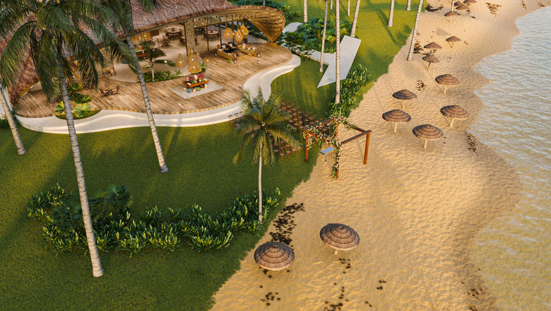 A rendering of the Grupo Bisutti Club Med Punta Cana wedding venue.