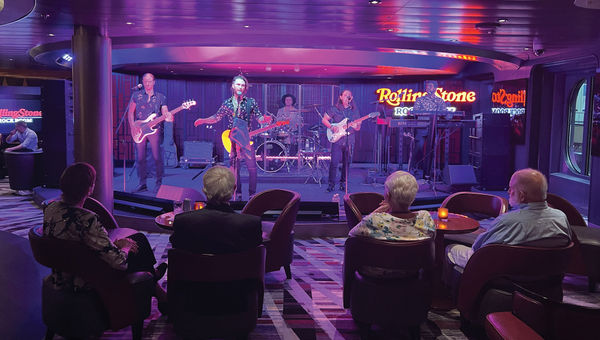The Rolling Stone Rock Room on the Holland America Line Rotterdam.