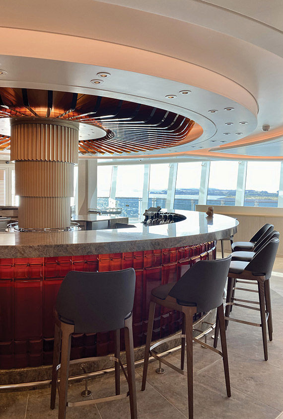 The Whiskey Bar, on the upper level of the Penrose Atrium, features dozens of whiskeys ranging from $13 to $495 a glass.