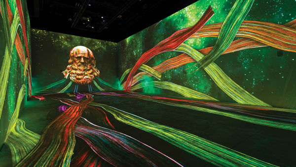 "Leonardo: The Universal Man" at Perception Las Vegas, a permanent digital art museum on the Strip.