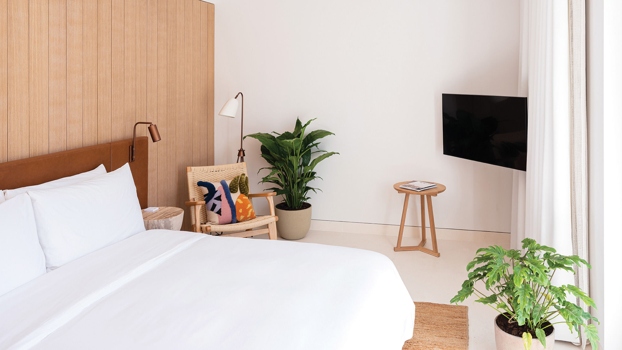 A guestroom at the Standard Ibiza. The hotel opened last April.