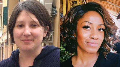 CWT honored Travel Weekly senior editors Jamie Biesiada (left) and Nicole Edenedo.