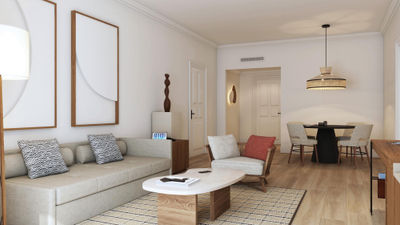 A rendering of a guest accommodation at the Dreams Madeira Resort Spa & Marina.