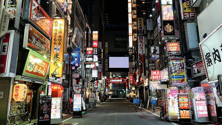 Japan continues to lead the world in tourism growth. Pictured, the Kabukicho entertainment district in Tokyo.