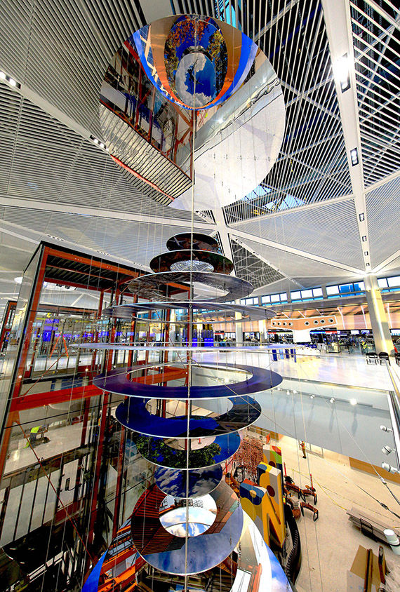 Artwork inside the new terminal.