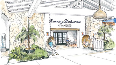 A rendering of the entrance of the Tommy Bahama Miramonte Resort & Spa.