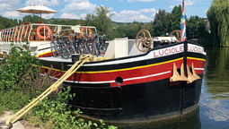 The Luciole barge in Burgundy, France.