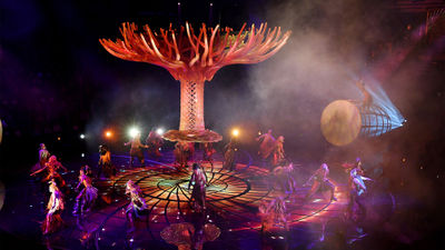 "Awakening," seen here during the opening night performance, is performed twice nightly on Tuesdays through Sundays at the theater at Wynn Las Vegas.