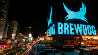 BrewDog Las Vegas, which overlooks the Strip, features 96 taps, food and arcade games.