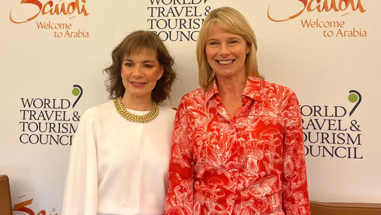 WTTC CEO Julia Simpson (left) and Jeni Mundy, Visa's global head of merchant sales and acquiring.