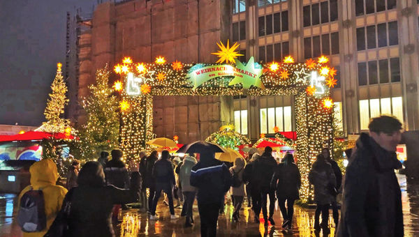 Entryway to a Christmas market in Cologne, Germany. The holiday cruises were in great demand this season and will likely lead to even more sailings next winter.