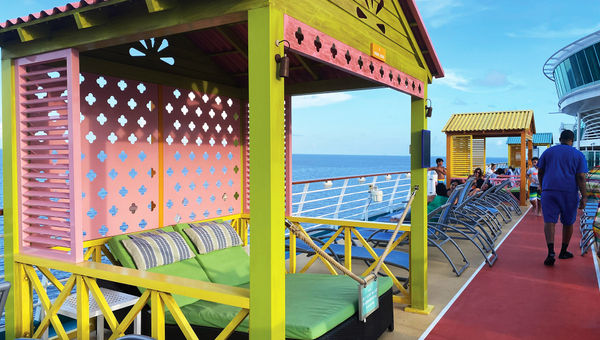 The Freedom of the Seas now offers shaded daybeds called casitas that passengers can reserve.