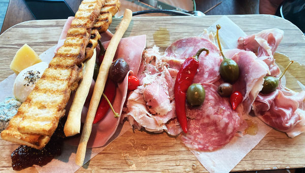 A charcuterie platter from Giovanni's Italian Kitchen, a restaurant added during the Freedom's Royal Amplified refit. A charcuterie platter from Giovanni's Italian Kitchen, a restaurant added during the Freedom's Royal Amplified refit.