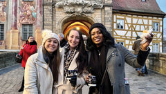Travel Weekly river cruise editor Nicole Edenedo, right, with Young Professional Society members Summer Corbitt of ASTA and Ryan Corrigan of Corrigan & Co. Luxury Travel Outfitters.