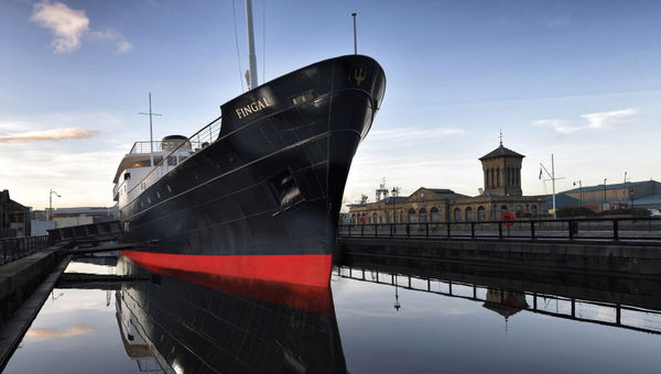 Fingal is a 237-foot ship and floating luxury hotel operated by Royal Yacht Enterprises. Fingal is a 237-foot ship and floating luxury hotel operated by Royal Yacht Enterprises.