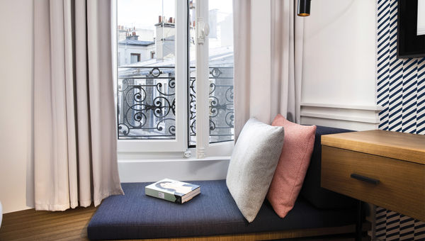 A Cabin guestroom at Maison Elle Paris.
