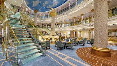 The Venezia's atrium is inspired by the Piazza San Marco in Venice.