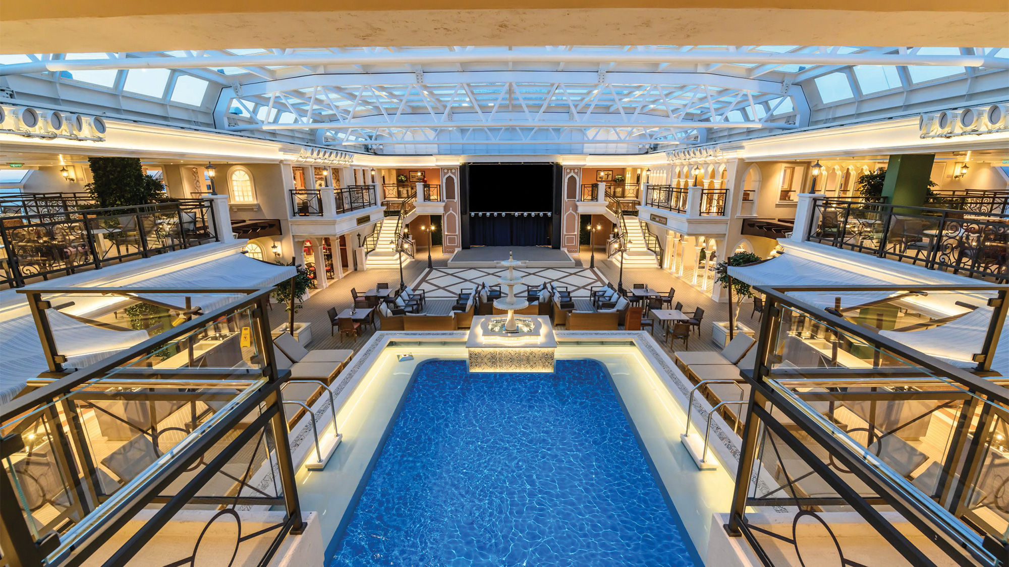 The lido deck on the Carnival Venezia.