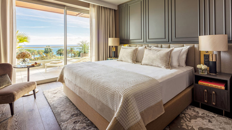 A guestroom at the Anantara Plaza Nice.
