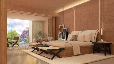 Guestroom rendering for the Waldorf Astoria San Miguel de Allende.