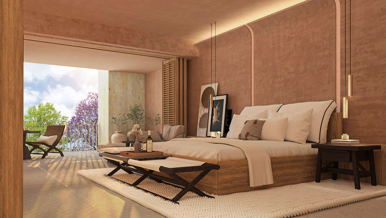 Guestroom rendering for the Waldorf Astoria San Miguel de Allende.