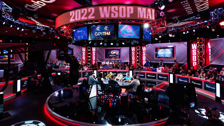 The final table plays in the 2022 World Series of Poker’s Main Event.