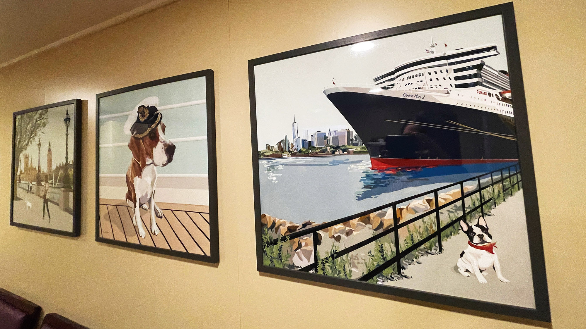 Artwork in the ship's expanded kennel.