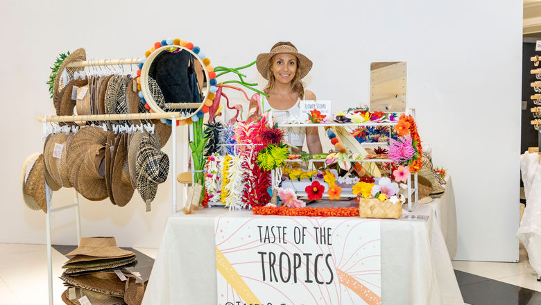 A vendor sells her crafts at the Royal Hawaiian Center during the monthly pop-up marketplace.