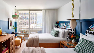 The Wayfinder Waikiki softly opened this month in Honolulu with reimagined guestrooms.