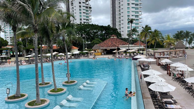The infinity-edge pool at the Marriott Puerto Vallarta Resort & Spa.