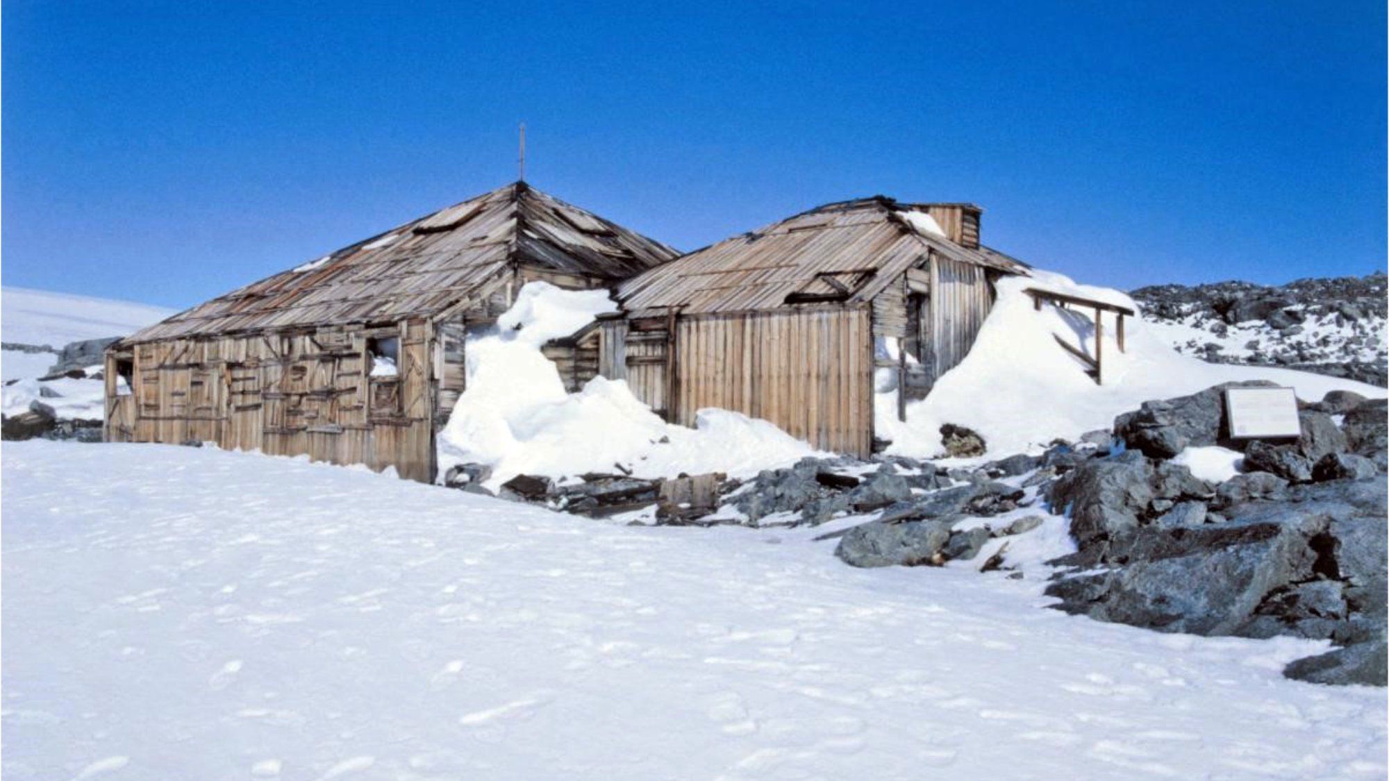 The Mawson's Huts complex at Cape Denison, Commonwealth Bay.