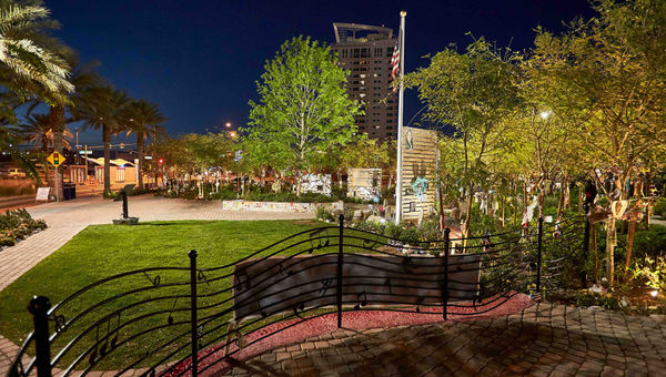 The Las Vegas Community Healing Garden downtown was created within days of the Oct. 1, 2017, mass shooting, but another, more elaborate memorial is being planned at the site of the tragedy. The Las Vegas Community Healing Garden downtown was created within days of the Oct. 1, 2017, mass shooting, but another, more elaborate memorial is being planned at the site of the tragedy.