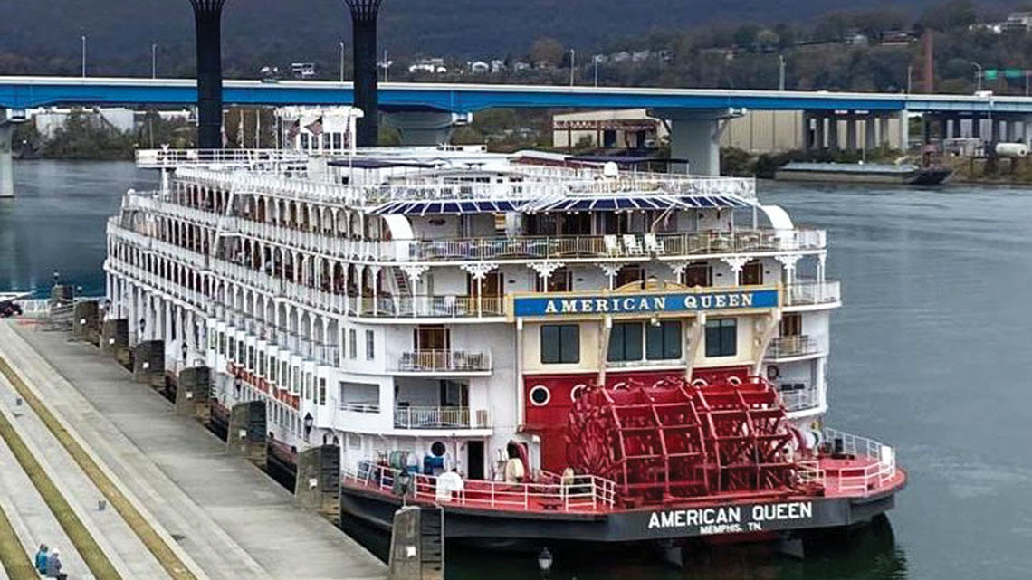 The American Queen docked in Chattanooga, Tenn.