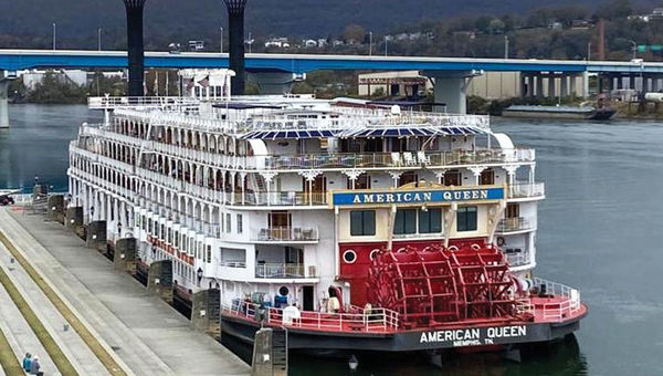 The American Queen docked in Chattanooga, Tenn.