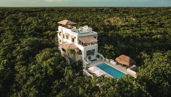 The Esencia Mansion at the Hotel Esencia in the Mexican Caribbean.