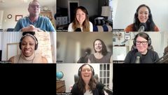Editors of Travel Weekly: Top row: Robert Silk, Andrea Zelinski and Christina Jelski; second row: Nicole Edenedo, Johanna Jainchill and Jamie Biesiada; third row, Rebecca Tobin.