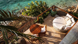 A terrace at Necker Island, Richard Branson's 74-acre private retreat in the British Virgin Islands.