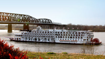 The American Queen sailing in Memphis.