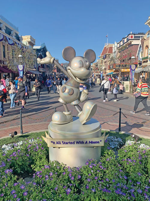 Mickey Mouse also got a statue in honor of the Disney100 celebration.