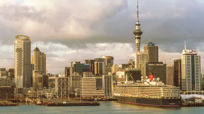 Cunard's Queen Elizabeth in Auckland.