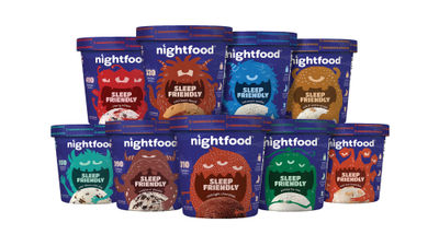 Nightfood's line of sleep-friendly ice creams.